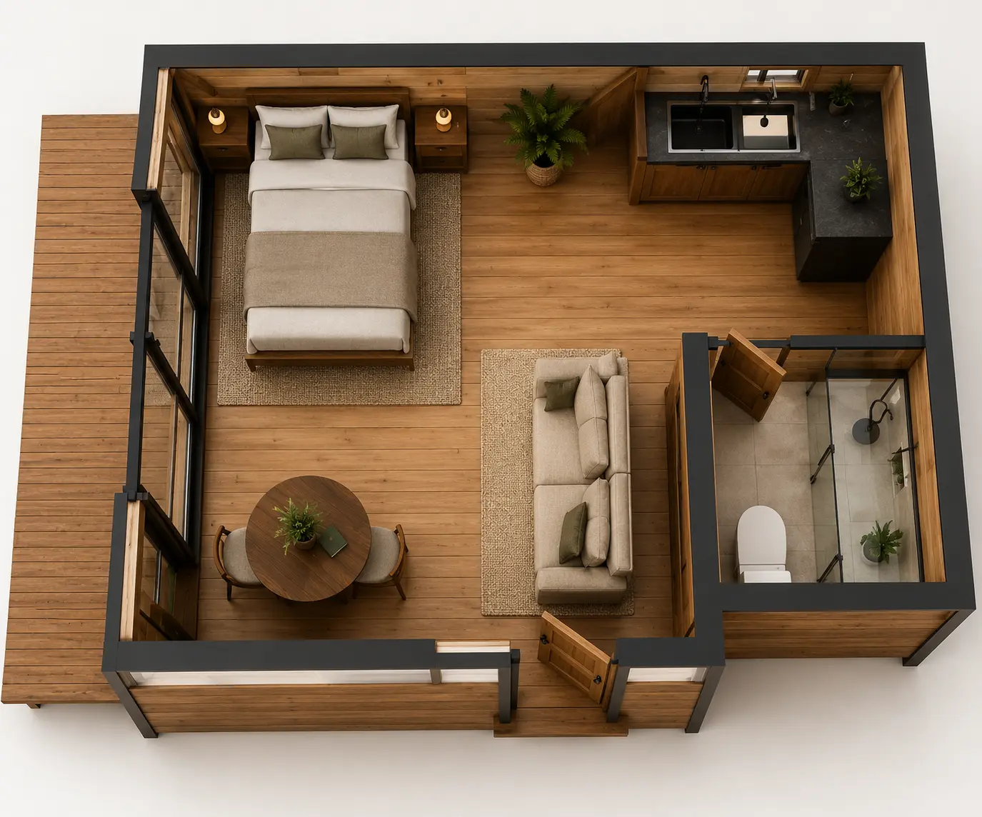 Luxury A-Frame Cottage Floor Plan